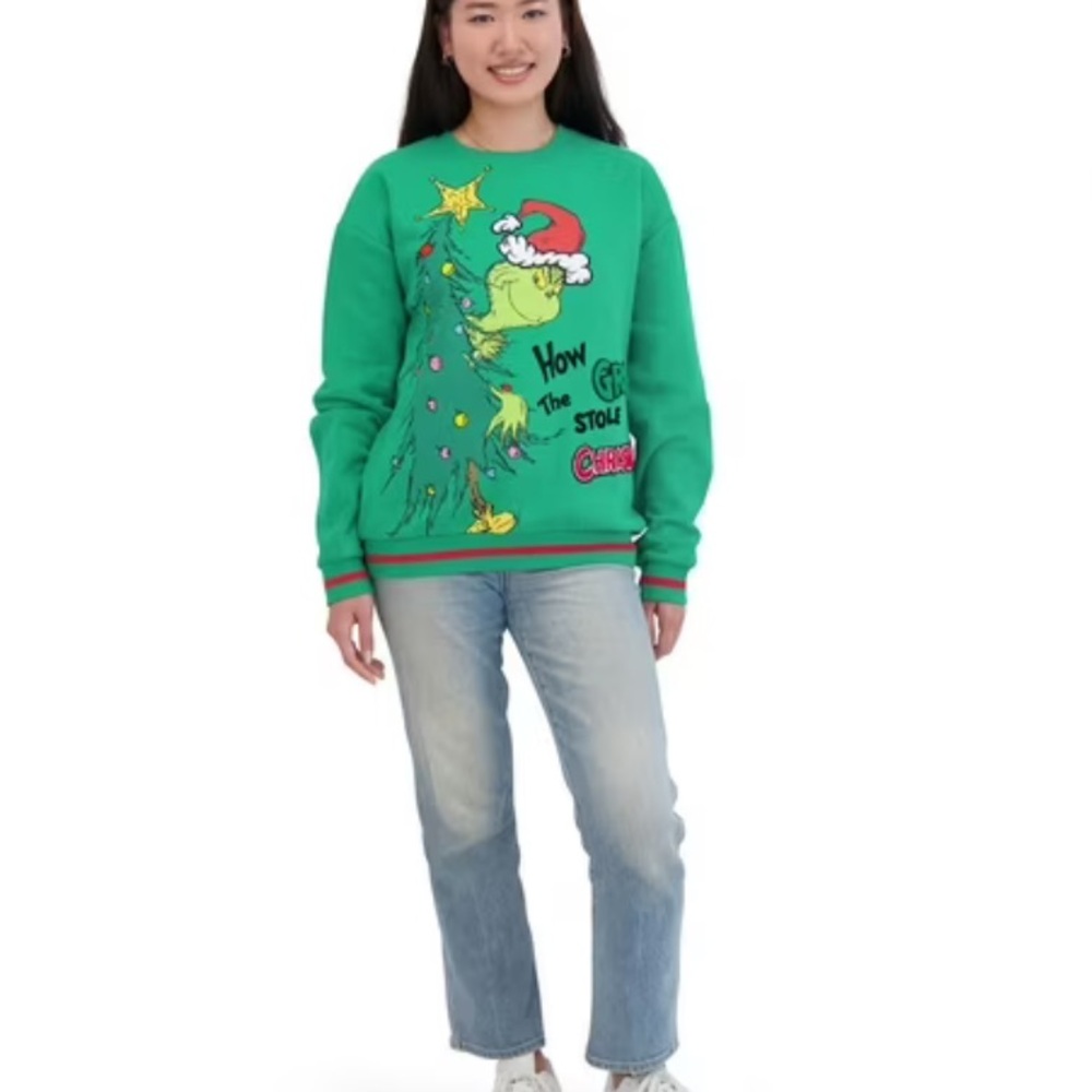 ❤️6 items for $25 ❤️Grinch Adult Holiday Themed Sweatshirt EUC